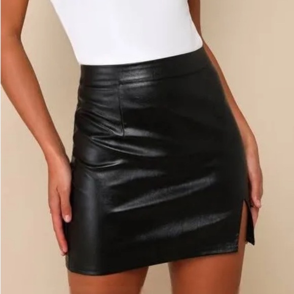 Lulus Dresses & Skirts - Lulus Black Leather Skirt